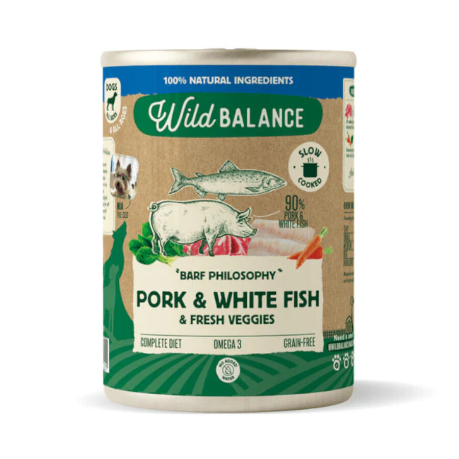 400 g Wild Balance Merluza y Cerdo lata para perros, , large Imagem n&uacute;mero 1