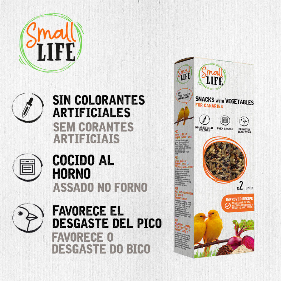 2 barritas Small Life Barritas Snack com Vegetais para can&aacute;rios, , large Imagem n&uacute;mero 3