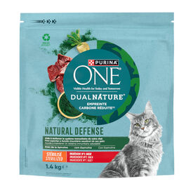 Purina ONE Natural Defense Esterelizado Ra&ccedil;&atilde;o de vaca para gatos