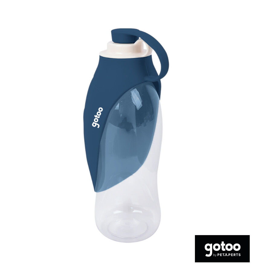 Gotoo Garrafa Bebedouro Port&aacute;til em Silicone Azul para c&atilde;es e gatos, , large Imagem n&uacute;mero 2