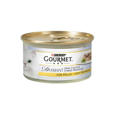 Purina Gourmet Diamant Frango lata em molho para gatos