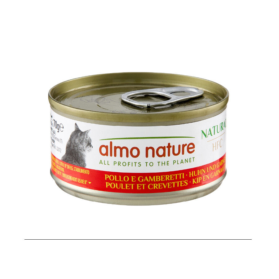 70 g Almo Nature HFC frango e camar&atilde;o lata para gatos , , large Imagem n&uacute;mero 1
