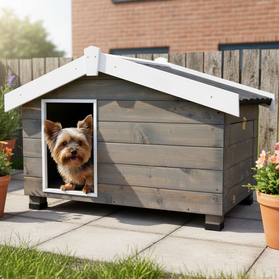 TK-Pet Mountain Casota de Madeira Cinza para c&atilde;es, , large Imagem n&uacute;mero 1