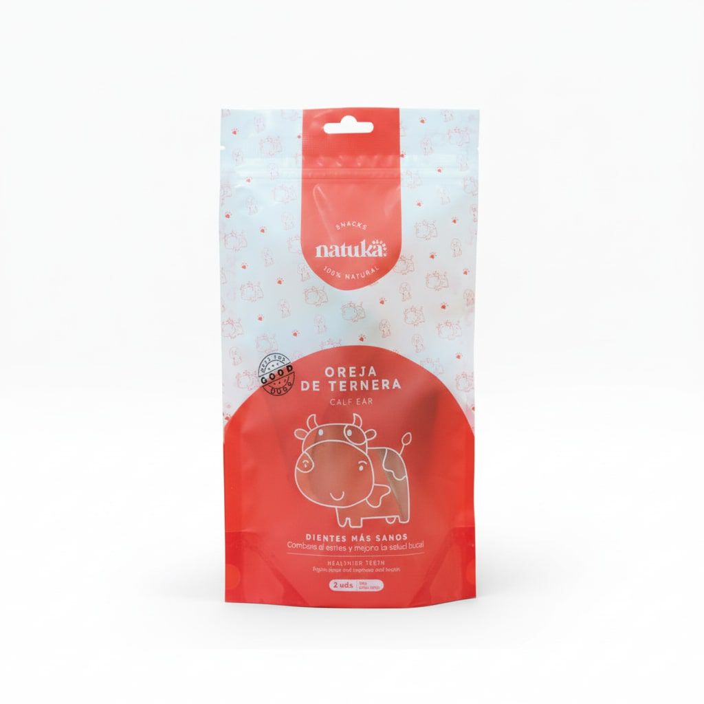 2 uds. x 50 g Natuka Orelha de bezerro para c&atilde;es, , large Imagem n&uacute;mero 1