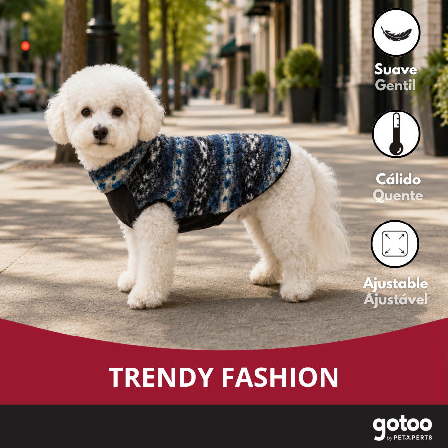 Gotoo Camisola Sherpa com Padr&atilde;o Retro para c&atilde;es, , large Imagem n&uacute;mero 6
