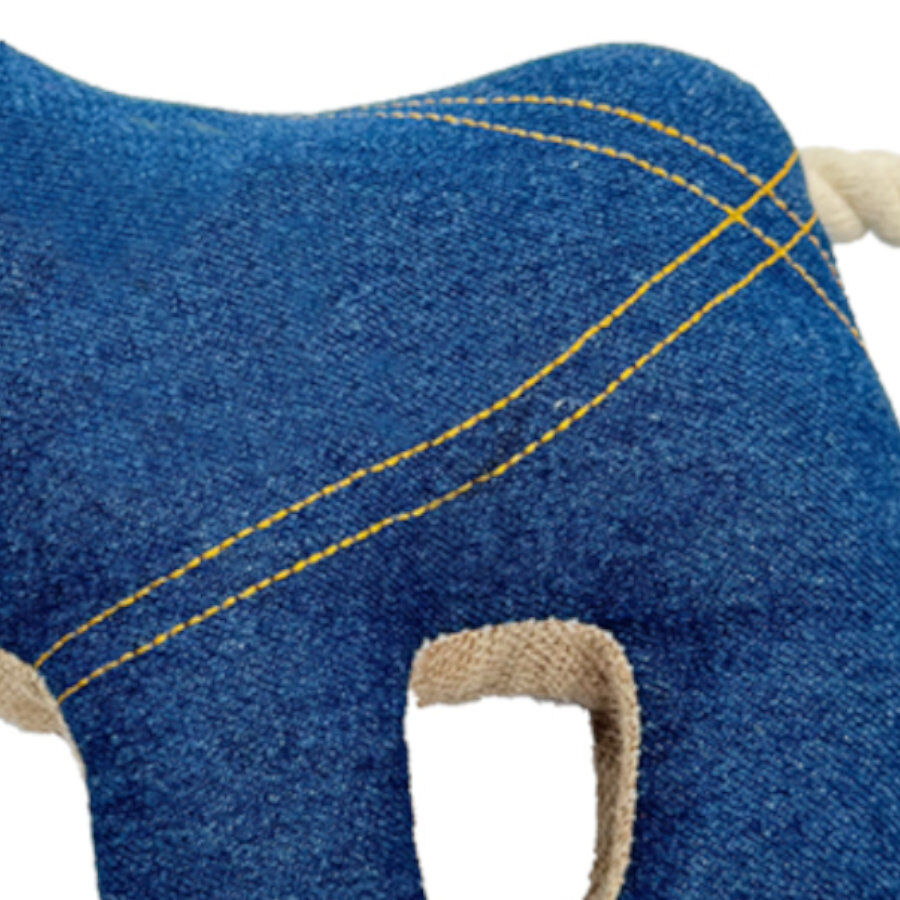 Tootoy! Comfort Denim Rhino peluche com som para c&atilde;es, , large Imagem n&uacute;mero 3