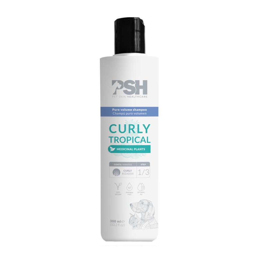 PSH Curly Shampoo Tropical para cabelos encaracolados de c&atilde;es e gatos, , large Imagem n&uacute;mero 1