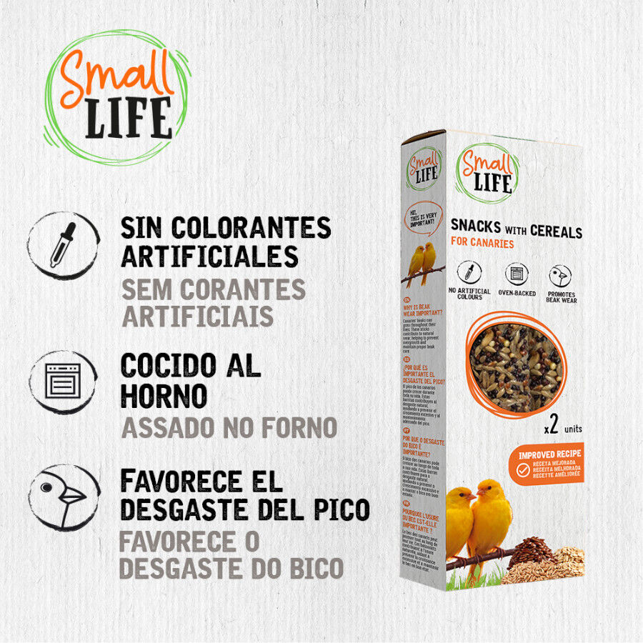 2 barritas Small Life Barritas Snack com Cereais para can&aacute;rios, , large Imagem n&uacute;mero 3