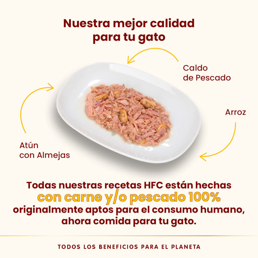 70 g Almo Nature HFC Natural Atum e Am&ecirc;ijoas lata para gatos, , large Imagem n&uacute;mero 3