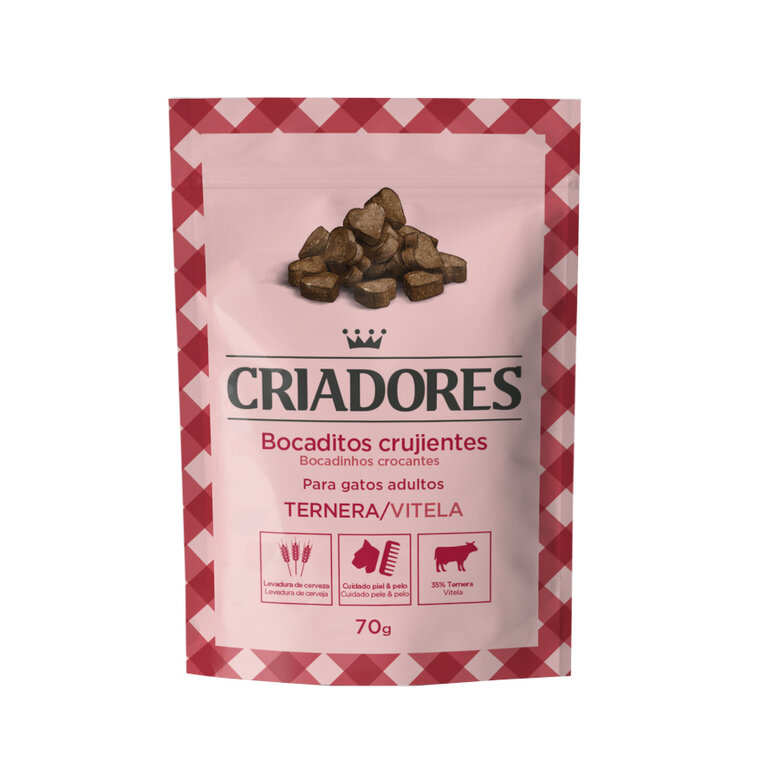 Criadores Snacks Crocantes de Vitela para gatos, , large image number null