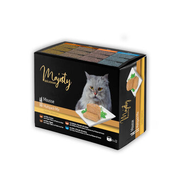 Majesty Adult Mousse Mix lata para gatos - Pack