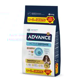 Advance Active Defense Medium Maxi Sensitive Salmão e Arroz ração para cães