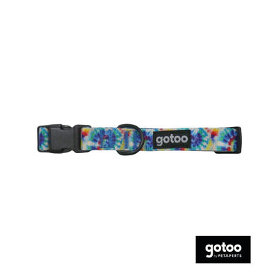 Gotoo Coleira estampada tie die azul para cães