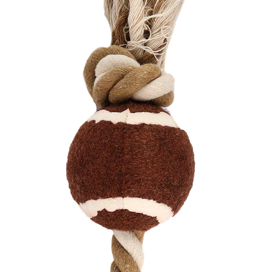 Tootoy! Pull RopeTennisball Natural bola de t&eacute;nis com corda para c&atilde;es, , large Imagem n&uacute;mero 2