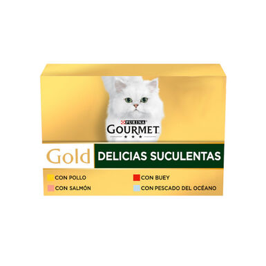 Gourmet Gold Delicias Suculentas Multipack de Paté Mistos para gatos