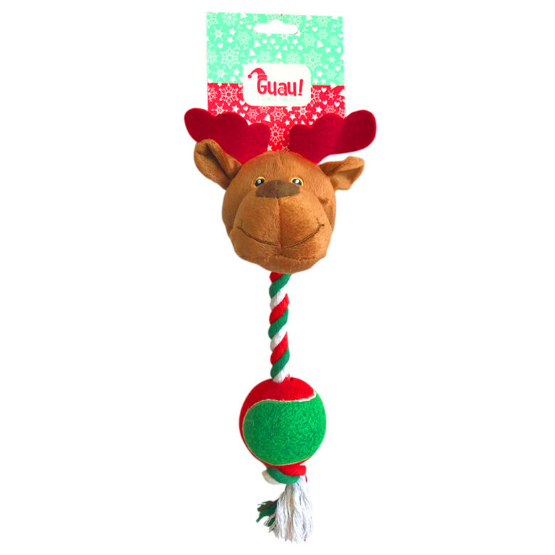 Brinquedo rena com bola de tênis de Guau Christmas para cão, , large image number null