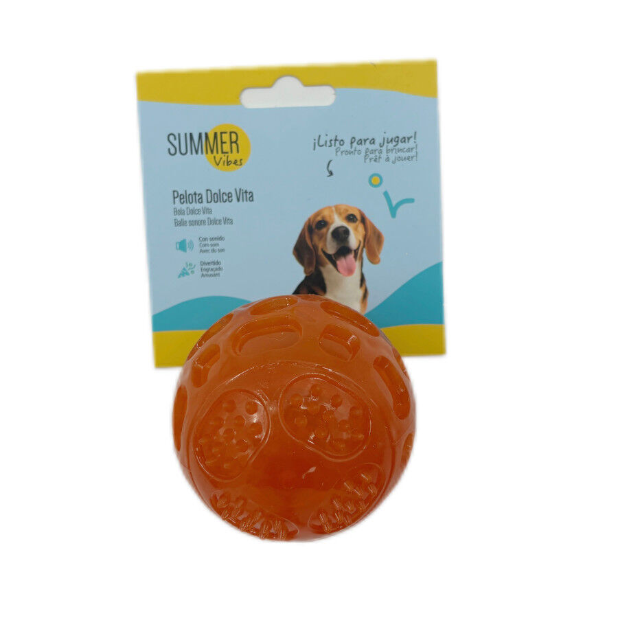 Summer Vibes Squeaker Ball Bola para c&atilde;es, , large Imagem n&uacute;mero 6