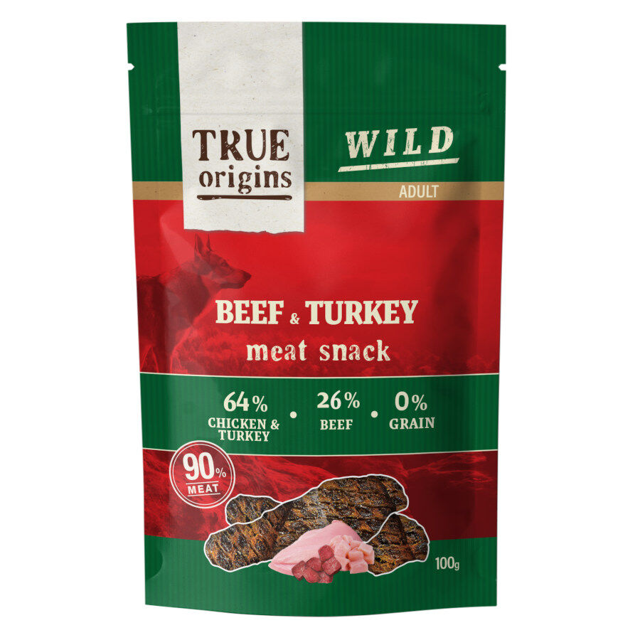 100 g True Origins Wild Adult Snack de vitela e peru para c&atilde;es, , large Imagem n&uacute;mero 1