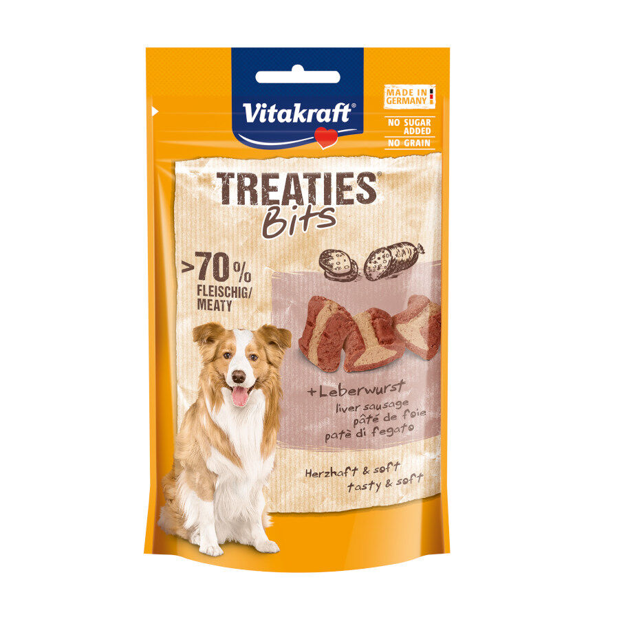 120 g Vitakraft Biscoitos Treaties Bits Salsicha para c&atilde;es, , large Imagem n&uacute;mero 1