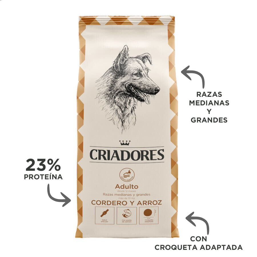 15 kg Criadores Adult Borrego e Arroz ra&ccedil;&atilde;o para c&atilde;es de porte m&eacute;dio e grande, , large Imagem n&uacute;mero 4