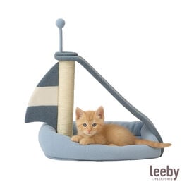 Leeby Koko arranhador com cama e brinquedo para gatos