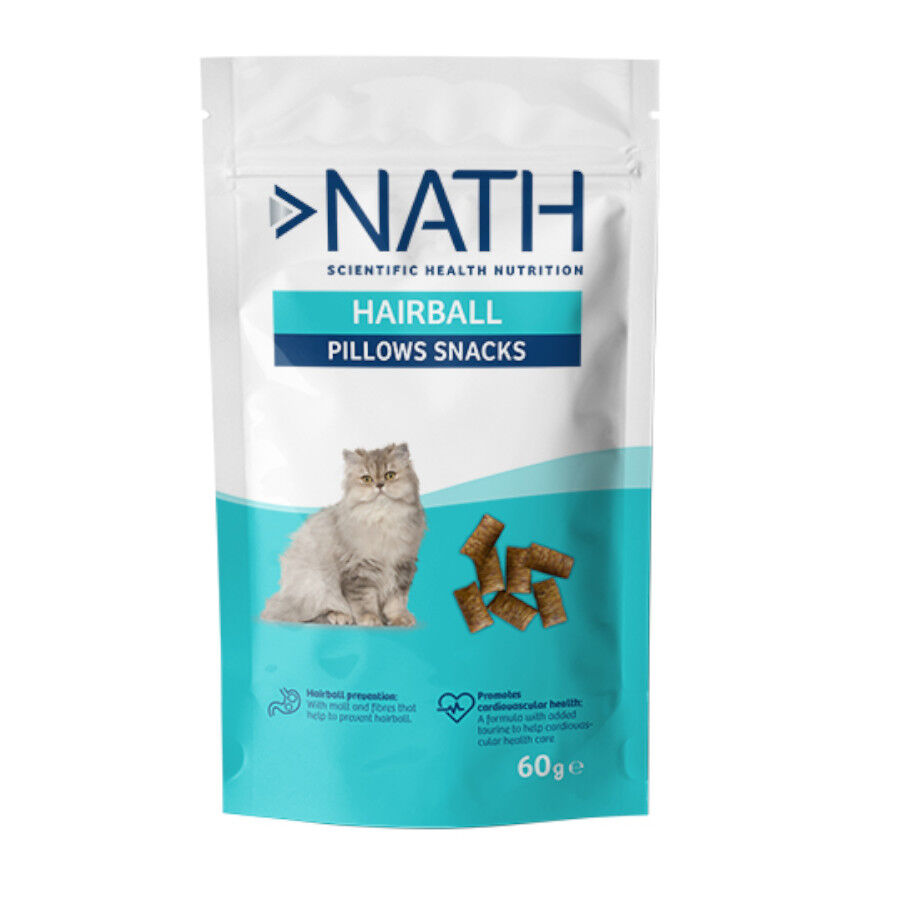 60 g Nath Pillow Snacks Biscoitos Hairball para gatos, , large Imagem n&uacute;mero 1