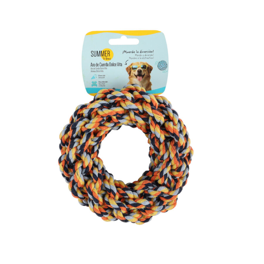 Summer Vibes Dolce Vita Rope Ring Brinquedo para c&atilde;es, , large Imagem n&uacute;mero 5