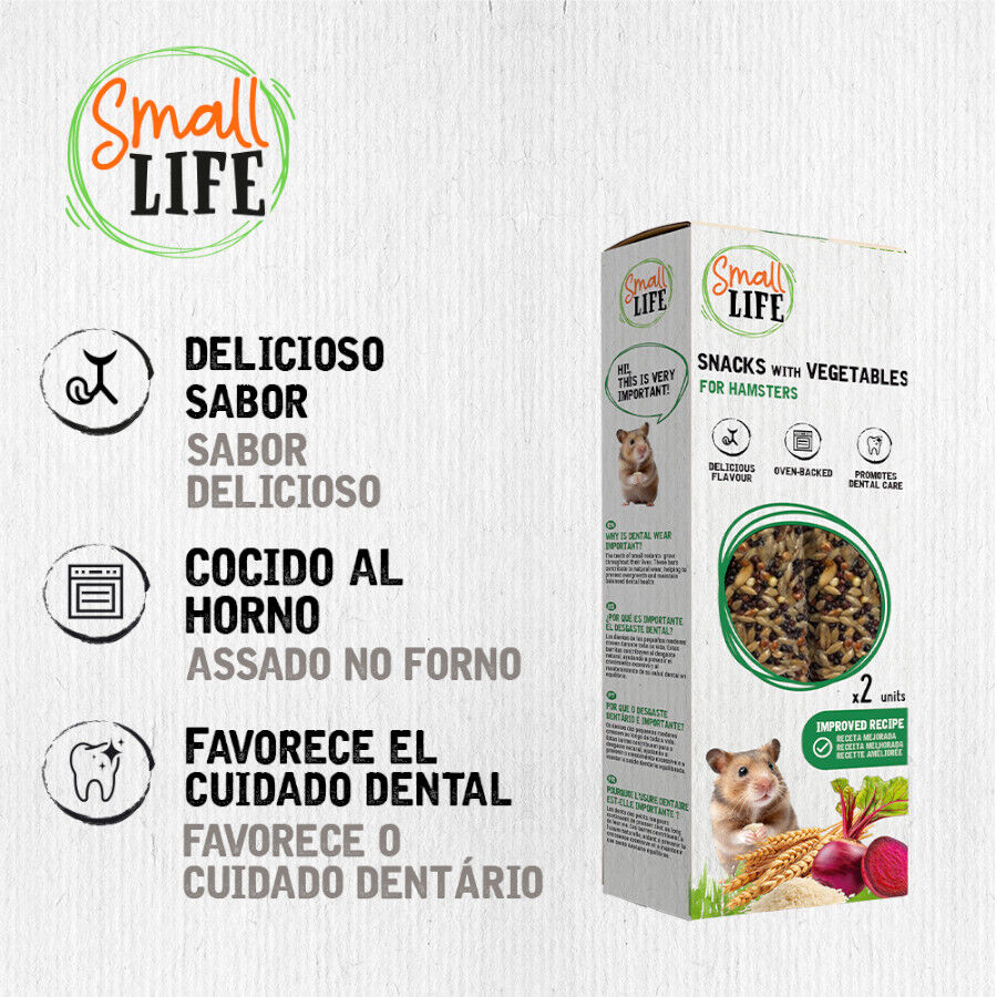 2 barritas Small Life Barritas Snack com Vegetais para hamsters, , large Imagem n&uacute;mero 3