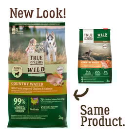 True Origins Wild Puppy Country Water Frango e Salm&atilde;o ra&ccedil;&atilde;o