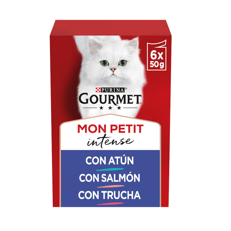 6 saquetas x 50 g Purina Gourmet Mon Petit Seleção de Peixes em molho,  Imagem número 1 6 saquetas x 50 g Purina Gourmet Mon Petit Seleção de Peixes em molho, , large Imagem número 1