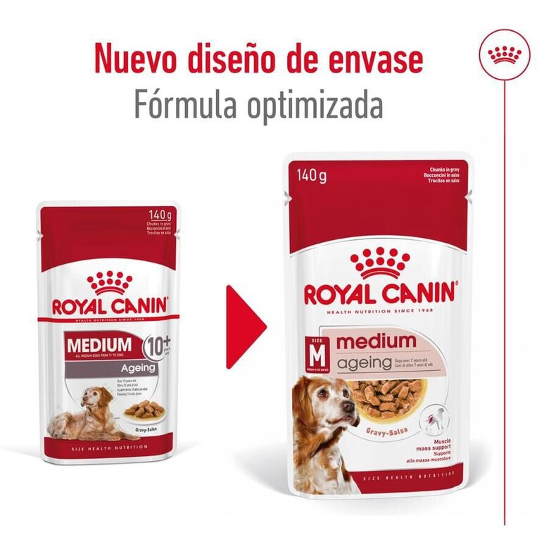 140 g Royal Canin Medium Ageing saquetas em molho para cães ,  Imagem número 2 140 g Royal Canin Medium Ageing saquetas em molho para cães , , large Imagem número 2
