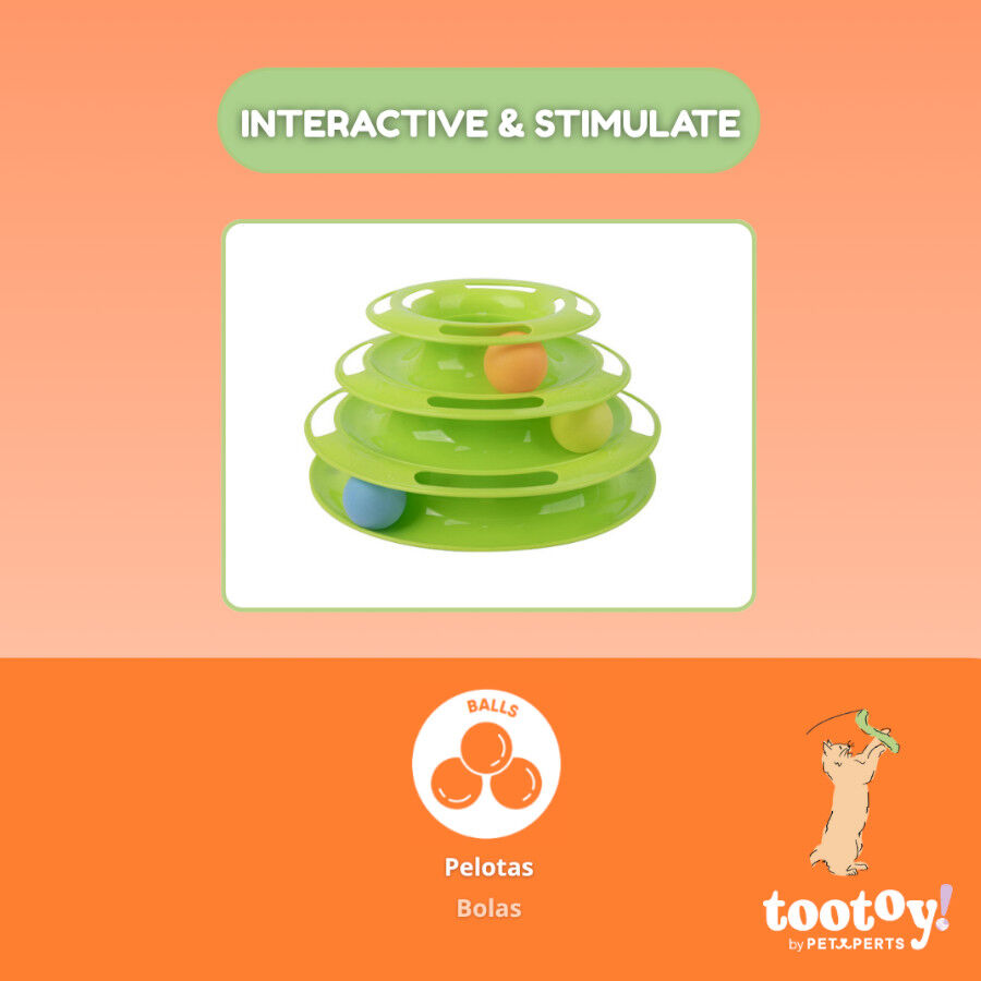 Tootoy! Interactive & Stimulate Brinquedo torre interativa para gatos, , large Imagem n&uacute;mero 3