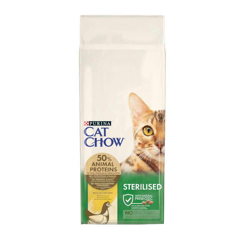 Cat Chow Sterilized Frango Ração para gatos, , large image number null