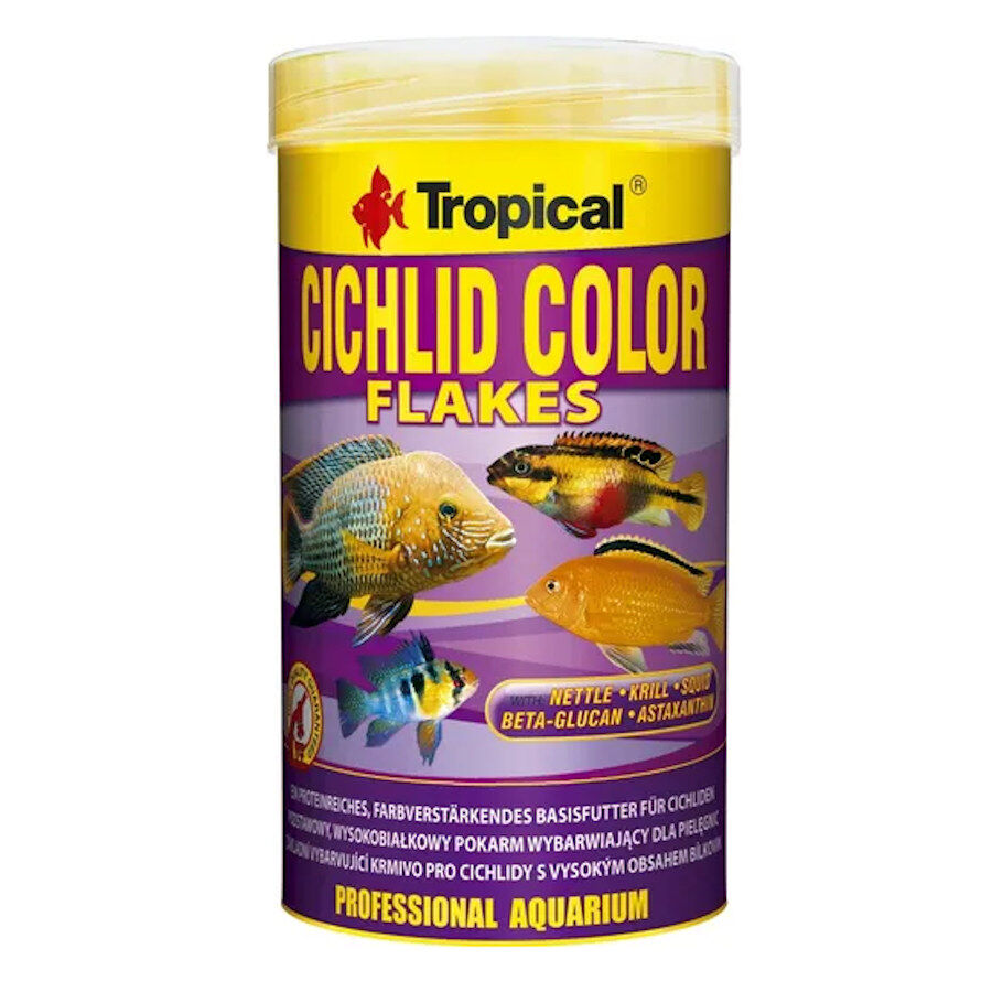Tropical Cichlid Color Flakes Alimento em Escamas para peixes , , large Imagem n&uacute;mero 1