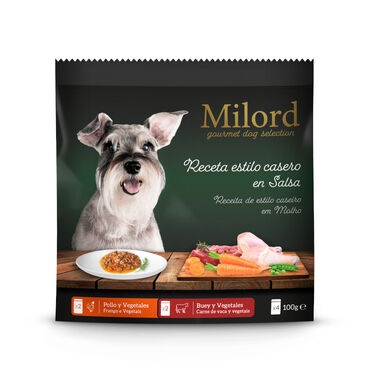 Milord Adult Carne e Vegetais Saqueta em molho para cães