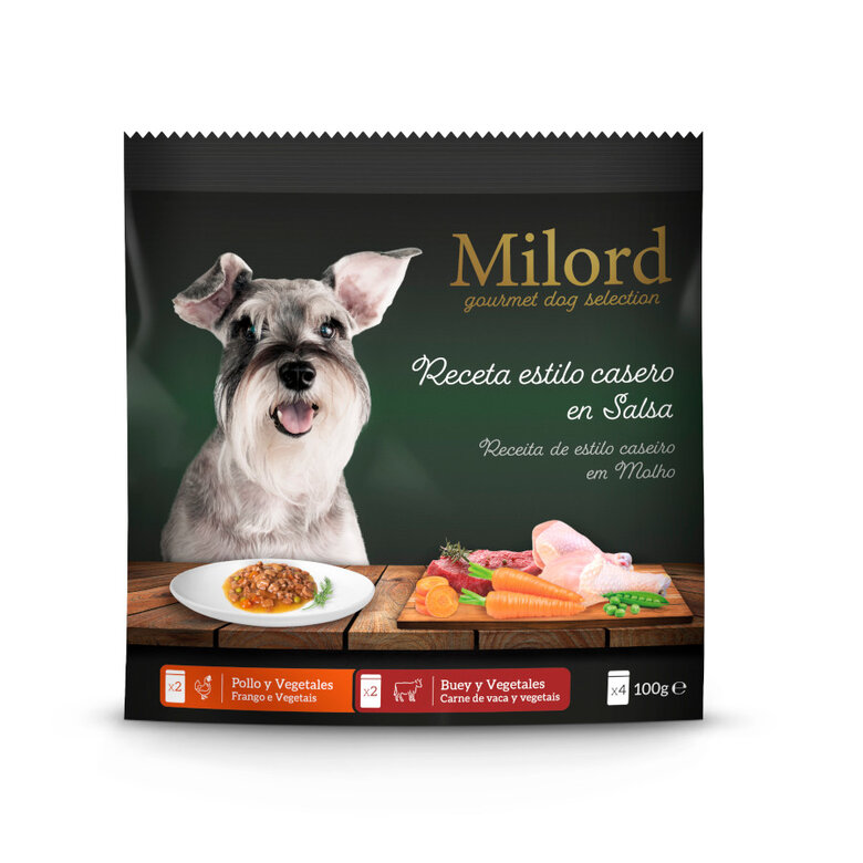 Milord Adult Carne e Vegetais Saqueta em molho para cães, , large image number null