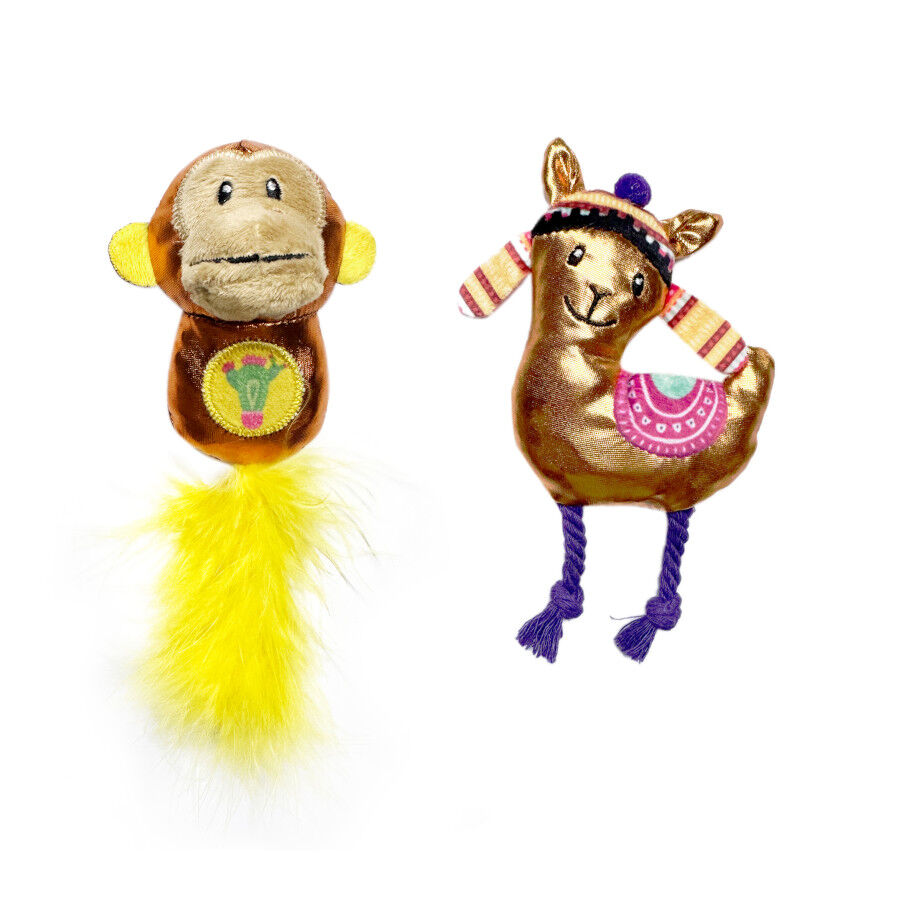 Tootoy! Kitten Peluche de macaco brilhante e lhama para gatos, , large Imagem n&uacute;mero 2