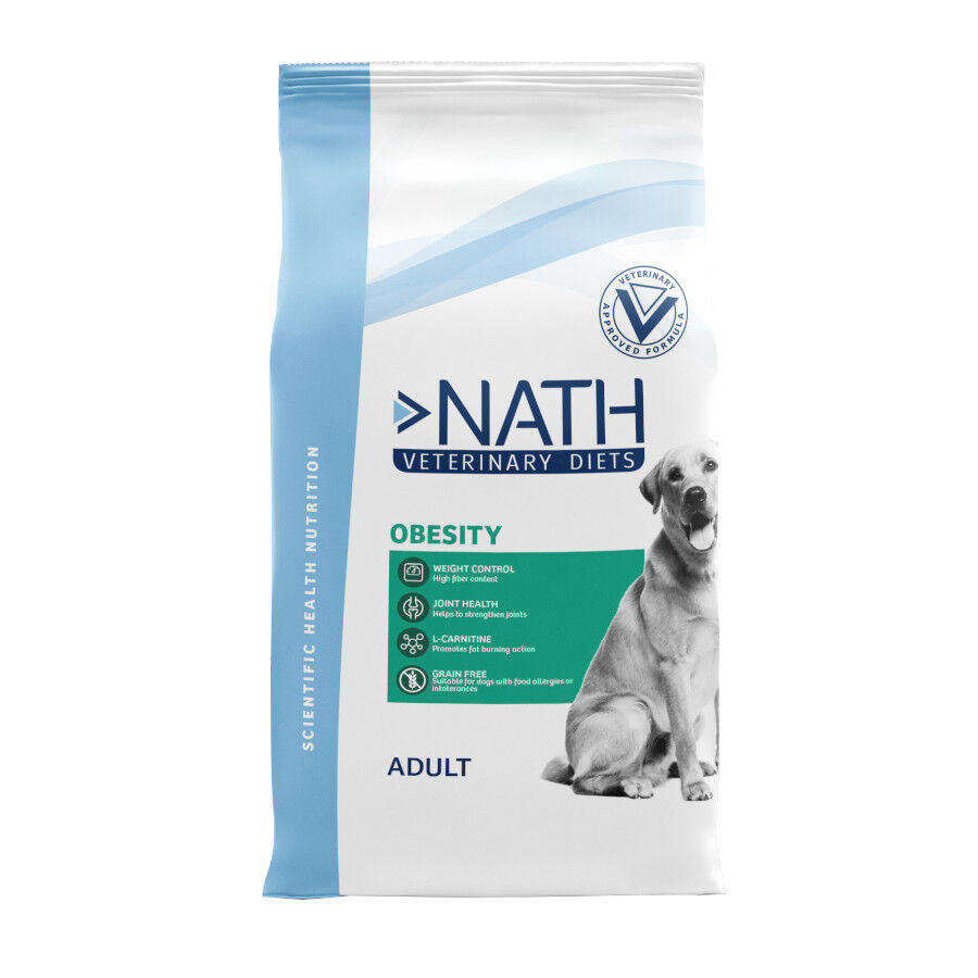2 x 2.5 kg Nath Veterinary Diets Obesity Ra&ccedil;&atilde;o para c&atilde;es Pack poupan&ccedil;a!, , large Imagem n&uacute;mero 1