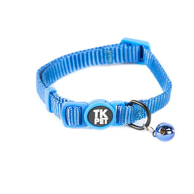 TK-Pet Classic Coleira Nylon com Cascavel Azul para gatos