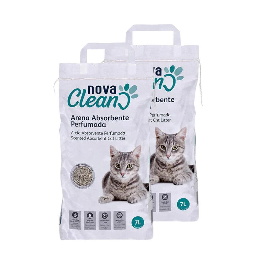 2 x 7 L Nova Clean Areia Perfumada Absorvente para gatos Pack poupan&ccedil;a!, , large Imagem n&uacute;mero 1
