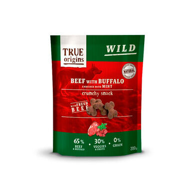 True Origins Wild Biscoitos Vitela com Bufalo e Menta para cães