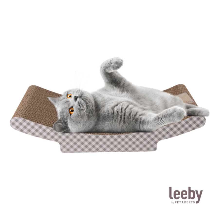 Leeby Remy Rocker arranhador horizontal de cart&atilde;o com padr&atilde;o quadrados para gatos, , large Imagem n&uacute;mero 2