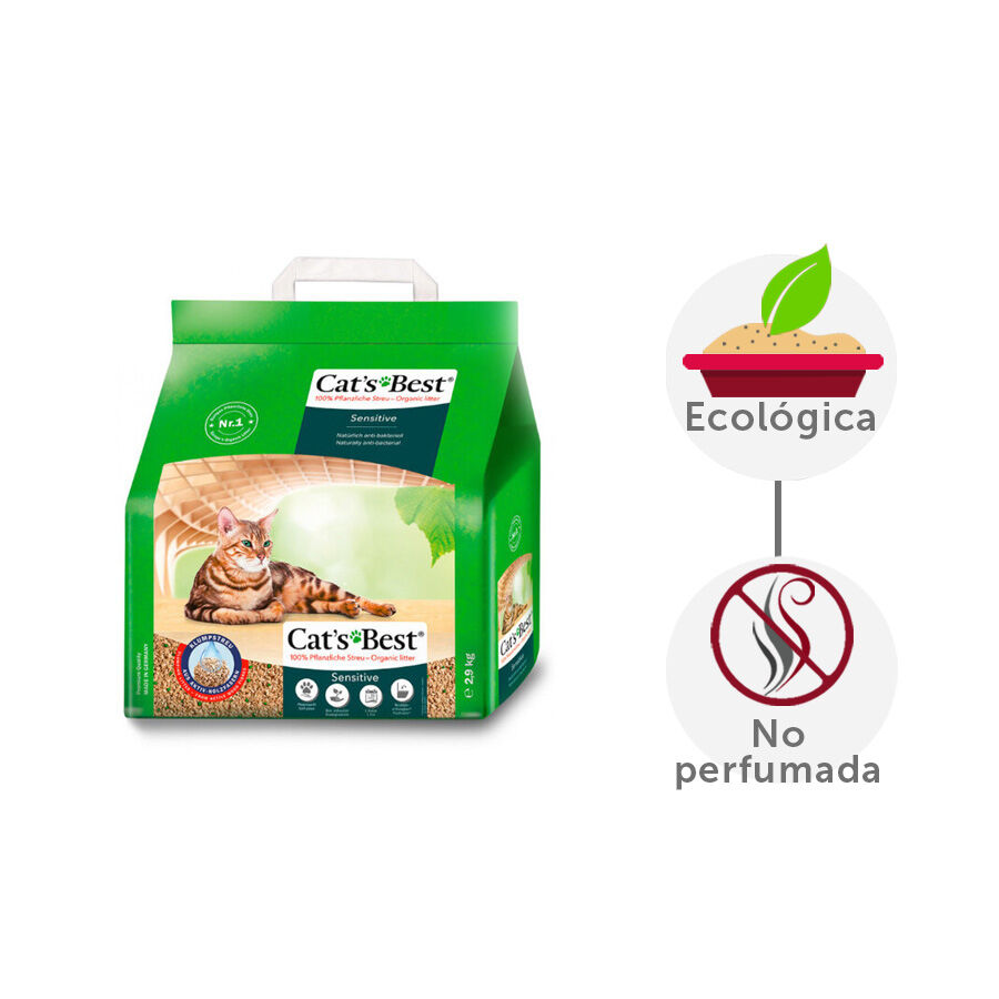 8 L Cat&rsquo;s Best Sensitive Biodegrad&aacute;vel, , large Imagem n&uacute;mero 2