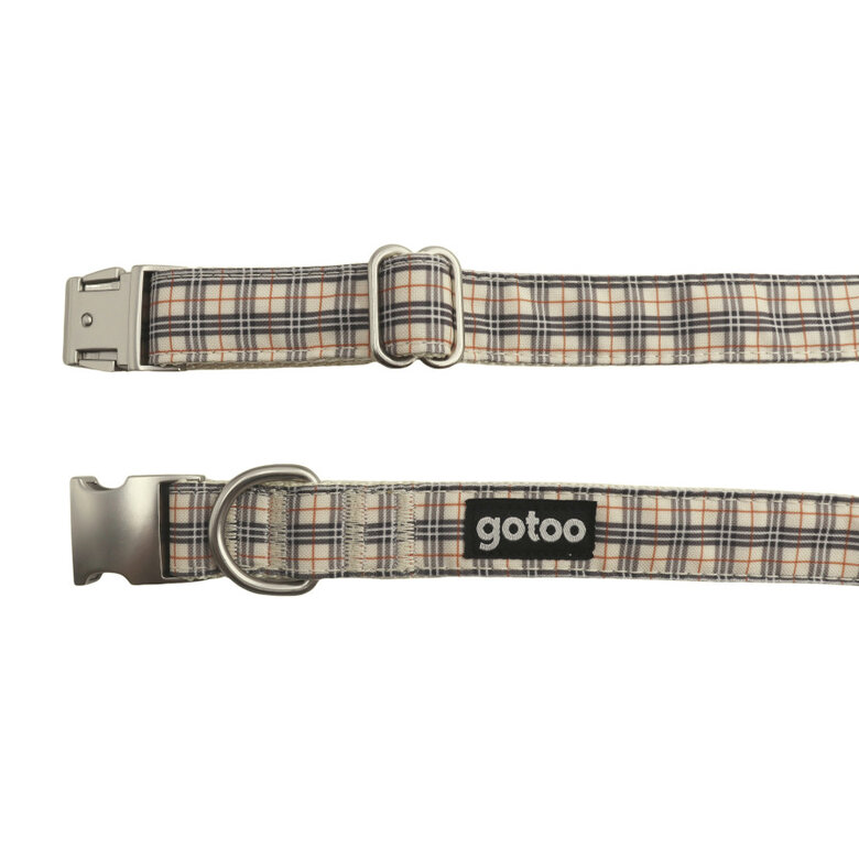 Gotoo Coleira estampada castanha para cães,  Imagem número 3 Gotoo Coleira estampada castanha para cães, , large Imagem número 3