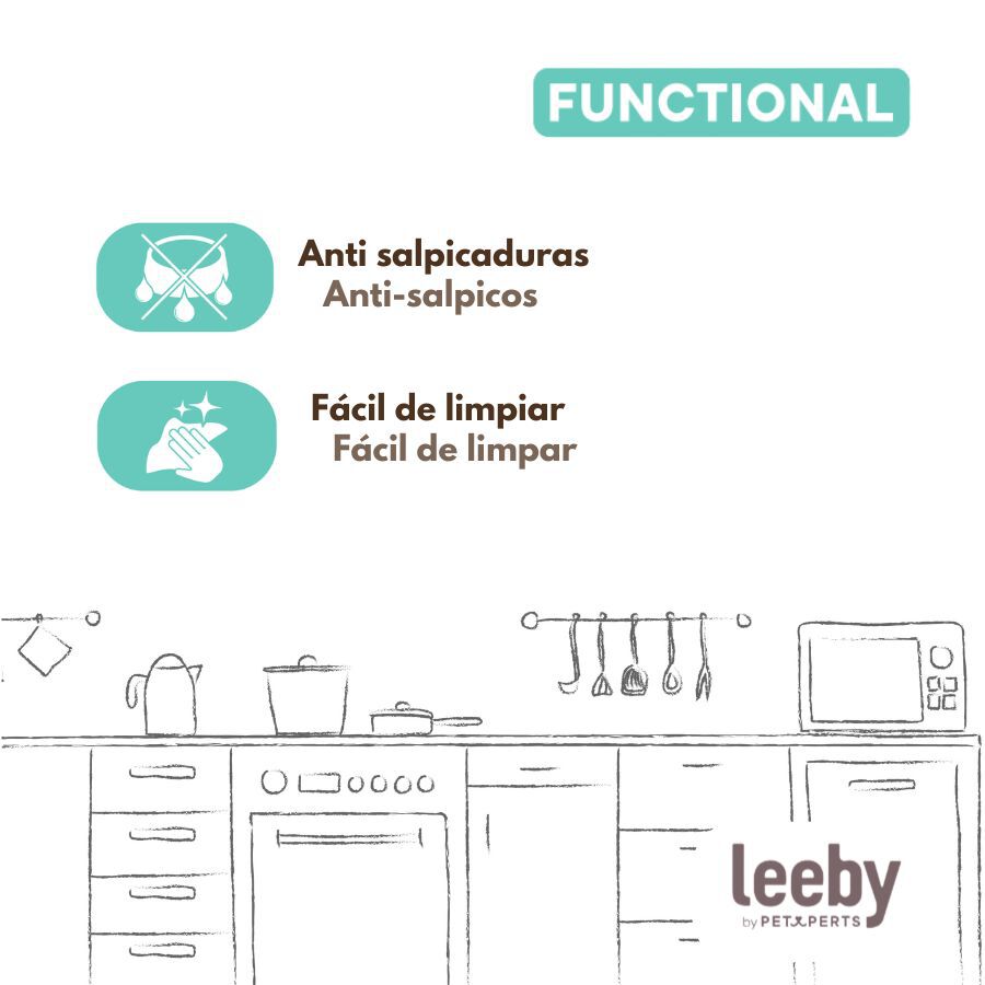 Leeby Dispensador de &Aacute;gua Anti-salpicos Branco para c&atilde;es, , large Imagem n&uacute;mero 5