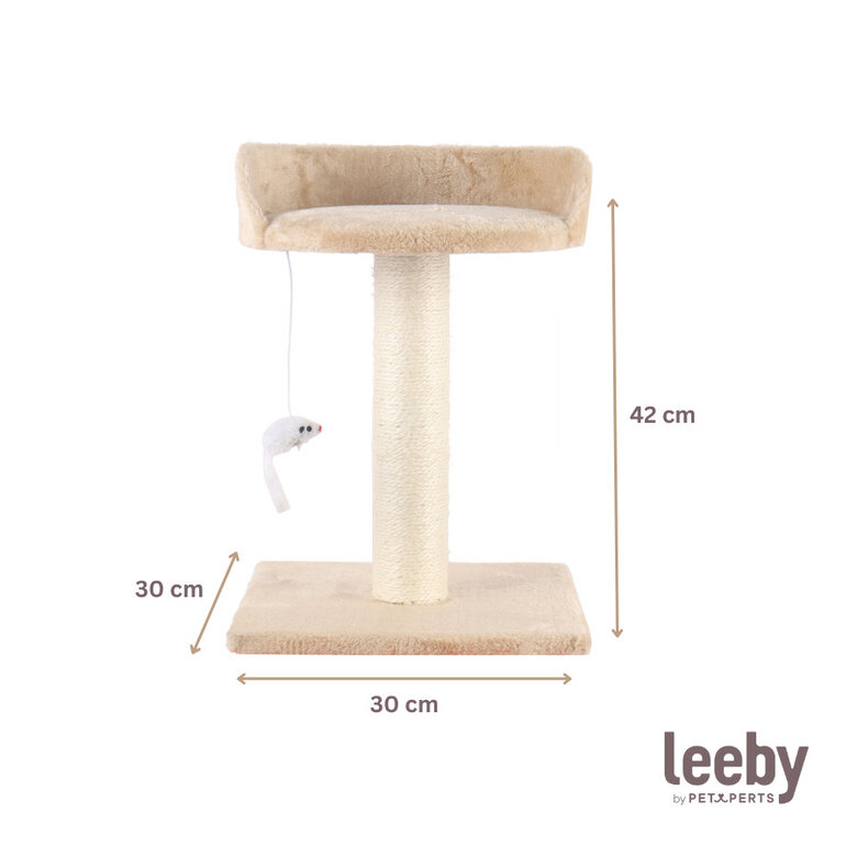 Leeby Tigrou arranhador com cama e brinquedo bege para gatos,  Imagem número 5 Leeby Tigrou arranhador com cama e brinquedo bege para gatos, , large Imagem número 5