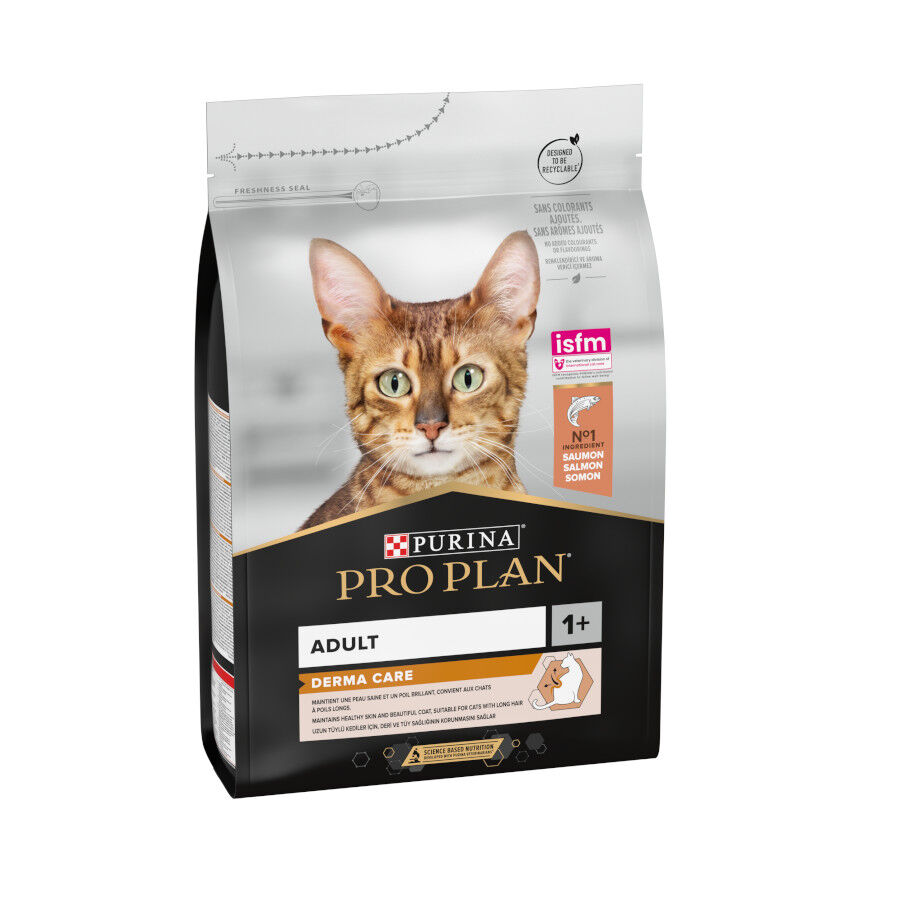 Purina Pro Plan Derma Plus salm&oacute;n pienso gatos Imagem n&uacute;mero 1