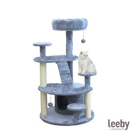 Leeby Esperanza torre arranhadora multiplataforma com cama nido e brinquedo para gatos