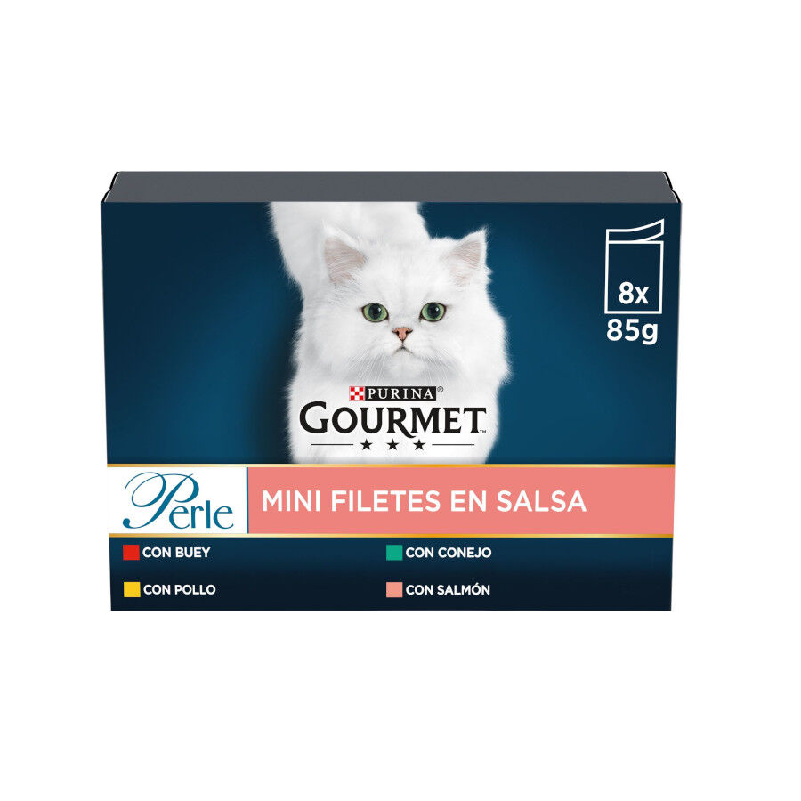 8 saquetas x 85 g Gourmet Perle Filetes de Carne em molho saqueta para gatos, , large Imagem n&uacute;mero 1