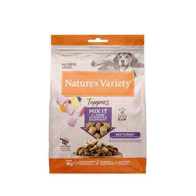 Nature's Variety Toppers Adult Pavo para cães
